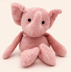 Pink elephant plush toy